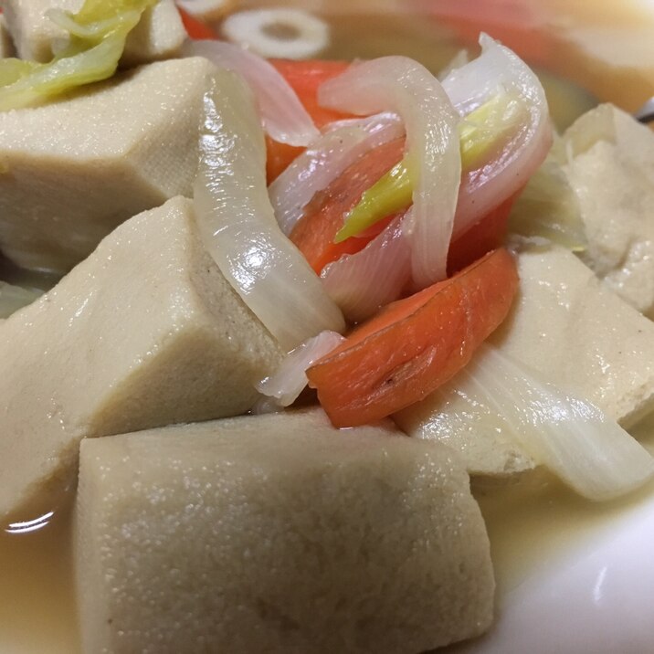 簡単でヘルシーな高野豆腐煮